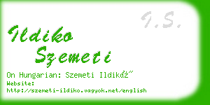 ildiko szemeti business card